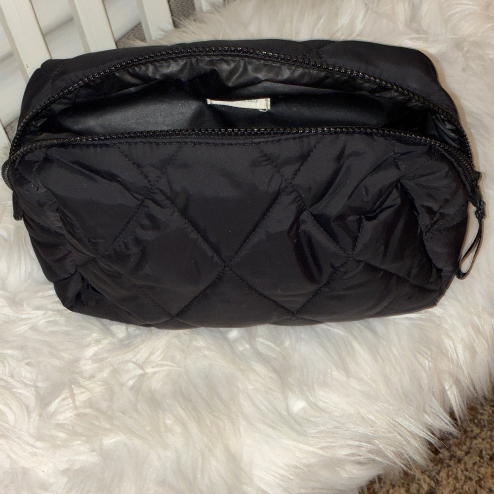 Vera Bradley Black Quilted XL Cosmetic Bag